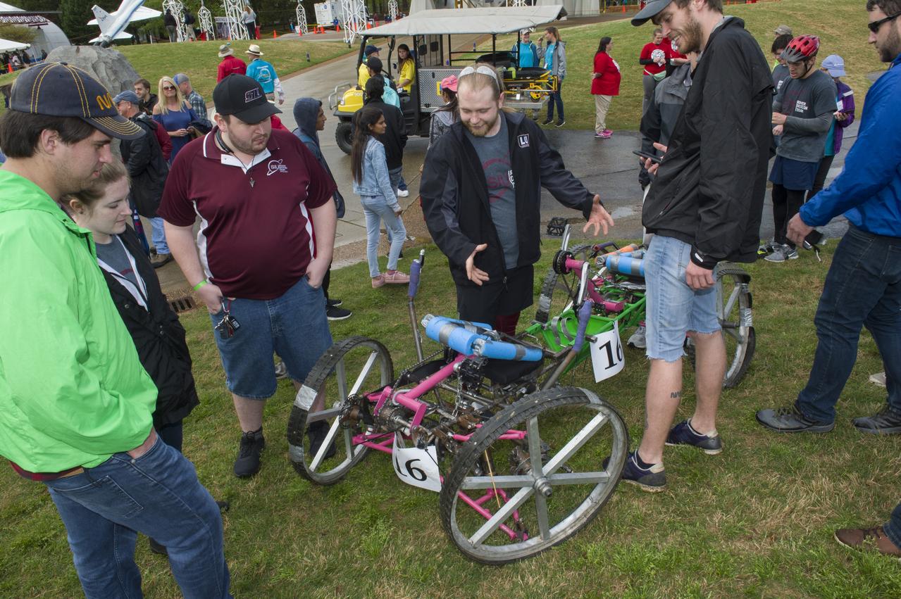 The 2019 Lunar Rover Challenge Competition was hosted by the U.S. Space and Rocket Center in Huntsville, Alabama. This annual event celebrated the 25th anniversary of what began as the Great Moonbuggy Race in 1994. High school and College teams from the United States and foreign countries competed. The awards ceremony was held at the adjacent Marriott on Saturday evening.