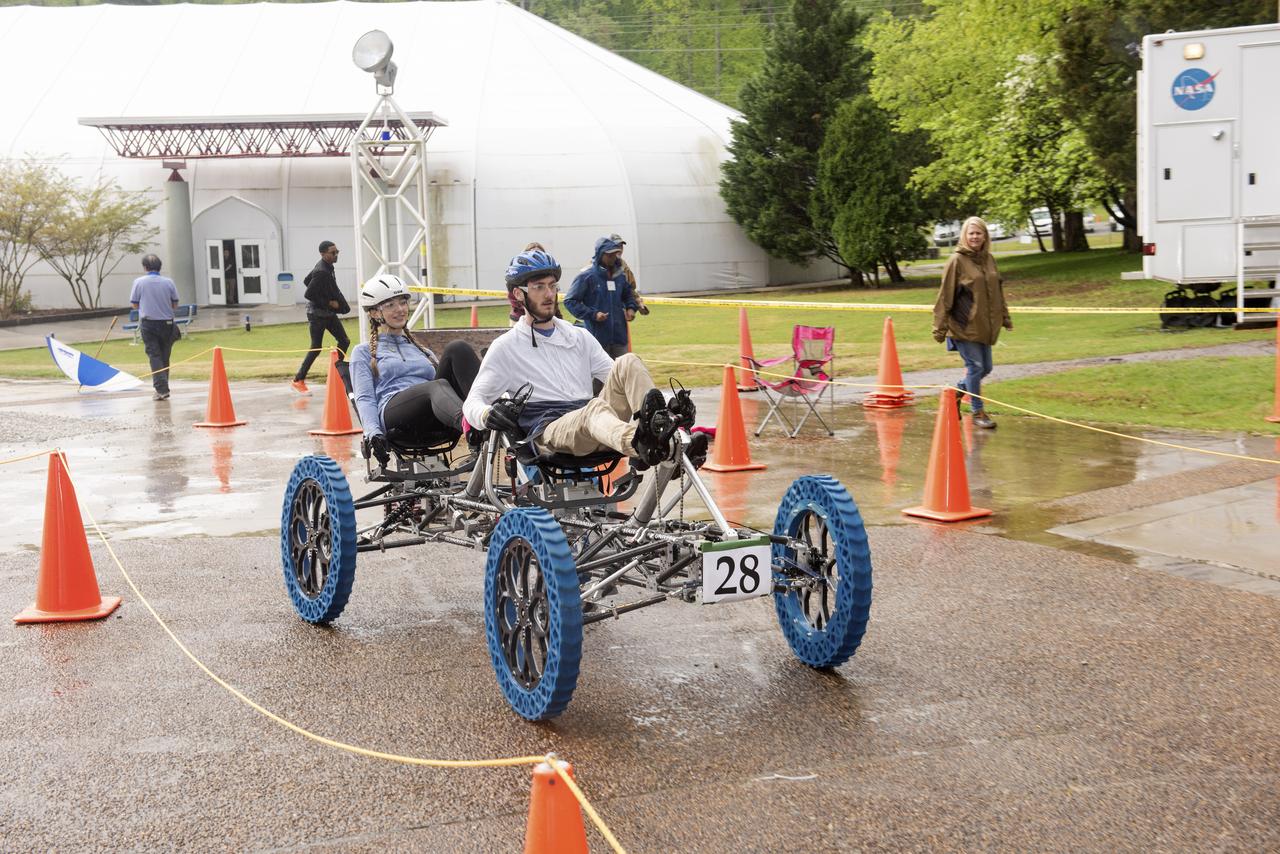 The 2019 Lunar Rover Challenge Competition was hosted by the U.S. Space and Rocket Center in Huntsville, Alabama. This annual event celebrated the 25th anniversary of what began as the Great Moonbuggy Race in 1994. High school and College teams from the United States and foreign countries competed. The awards ceremony was held at the adjacent Marriott on Saturday evening.
