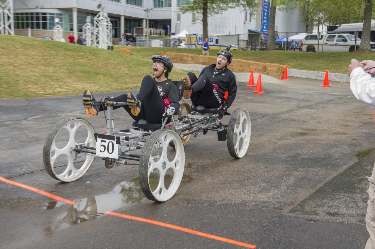 The 2019 Lunar Rover Challenge Competition was hosted by the U.S. Space and Rocket Center in Huntsville, Alabama. This annual event celebrated the 25th anniversary of what began as the Great Moonbuggy Race in 1994. High school and College teams from the United States and foreign countries competed. The awards ceremony was held at the adjacent Marriott on Saturday evening.