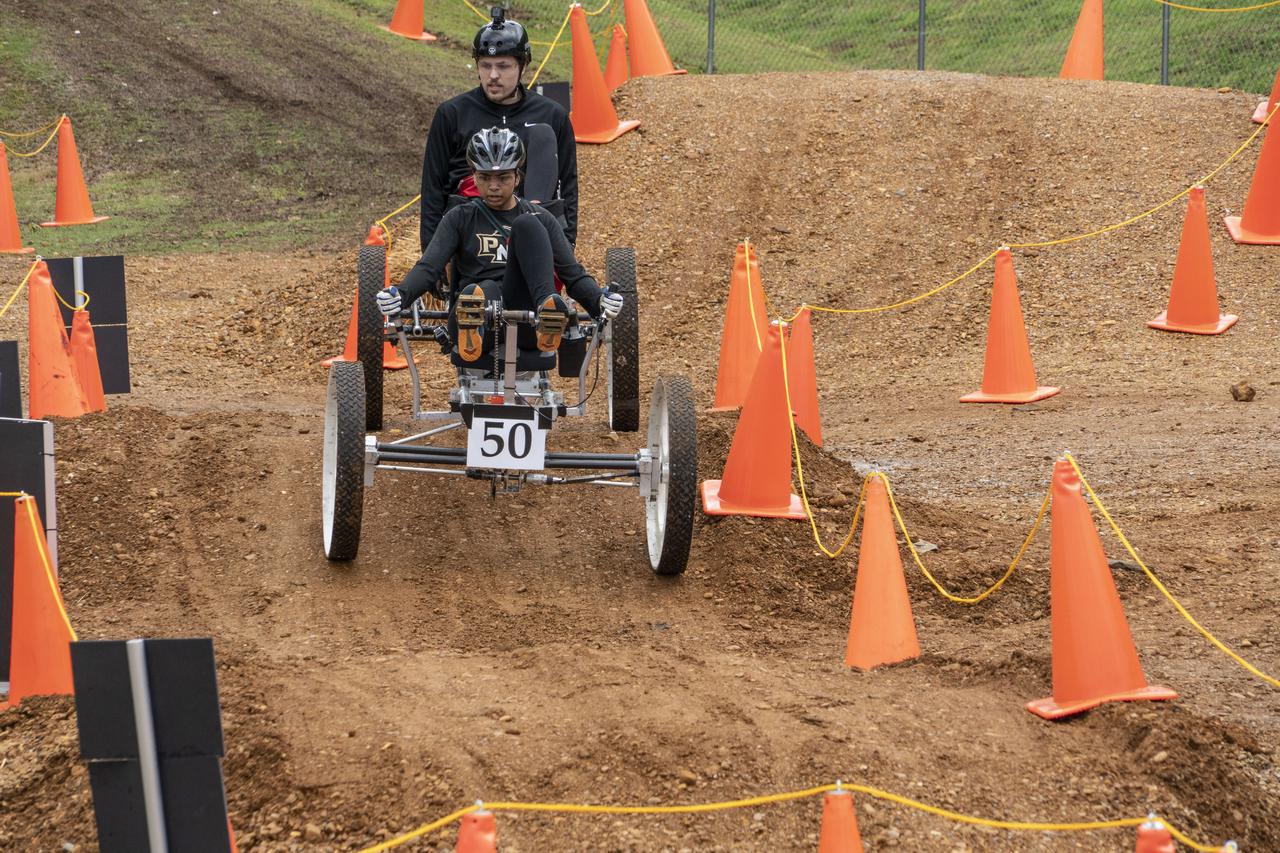 The 2019 Lunar Rover Challenge Competition was hosted by the U.S. Space and Rocket Center in Huntsville, Alabama. This annual event celebrated the 25th anniversary of what began as the Great Moonbuggy Race in 1994. High school and College teams from the United States and foreign countries competed. The awards ceremony was held at the adjacent Marriott on Saturday evening.