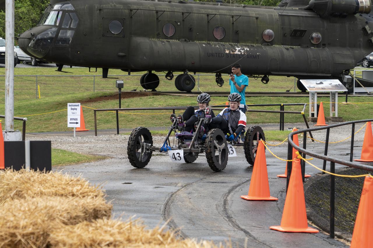 The 2019 Lunar Rover Challenge Competition was hosted by the U.S. Space and Rocket Center in Huntsville, Alabama. This annual event celebrated the 25th anniversary of what began as the Great Moonbuggy Race in 1994. High school and College teams from the United States and foreign countries competed. The awards ceremony was held at the adjacent Marriott on Saturday evening.