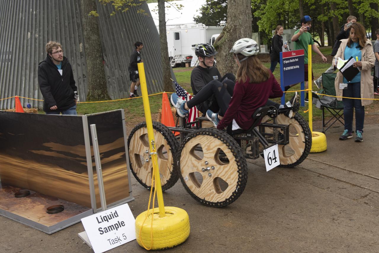 The 2019 Lunar Rover Challenge Competition was hosted by the U.S. Space and Rocket Center in Huntsville, Alabama. This annual event celebrated the 25th anniversary of what began as the Great Moonbuggy Race in 1994. High school and College teams from the United States and foreign countries competed. The awards ceremony was held at the adjacent Marriott on Saturday evening.