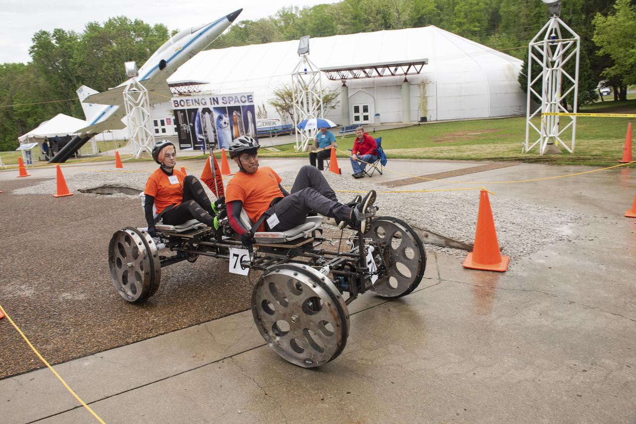 The 2019 Lunar Rover Challenge Competition was hosted by the U.S. Space and Rocket Center in Huntsville, Alabama. This annual event celebrated the 25th anniversary of what began as the Great Moonbuggy Race in 1994. High school and College teams from the United States and foreign countries competed. The awards ceremony was held at the adjacent Marriott on Saturday evening.