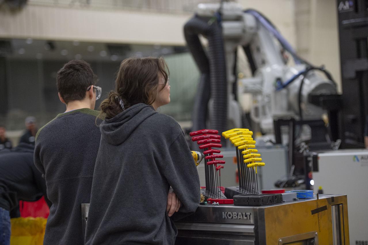 Team Penn State prepares their 3D-printer to begin printing a subscale habitat structure at NASA's 3D-Printed Habitat Challenge, held at the Caterpillar Edwards Demonstration & Learning Center in Edwards, Illinois, May 1-4, 2019. The habitat print is the final level of the multi-phase competition, which began in in 2015. The 3D-Printed Habitat Challenge is a competition to create sustainable shelters suitable for the Moon, Mars or beyond using resources available on-site in these locations. The challenge is managed by NASA's Centennial Challenges program, and partner Bradley University of Peoria, Illinois.