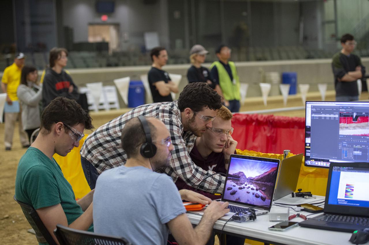Team Penn State prepares their 3D-printer to begin printing a subscale habitat structure at NASA's 3D-Printed Habitat Challenge, held at the Caterpillar Edwards Demonstration & Learning Center in Edwards, Illinois, May 1-4, 2019. The habitat print is the final level of the multi-phase competition, which began in in 2015. The 3D-Printed Habitat Challenge is a competition to create sustainable shelters suitable for the Moon, Mars or beyond using resources available on-site in these locations. The challenge is managed by NASA's Centennial Challenges program, and partner Bradley University of Peoria, Illinois.
