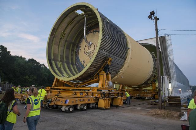 NASA image: LOX Tank Move From Barge Dock to Test Stand