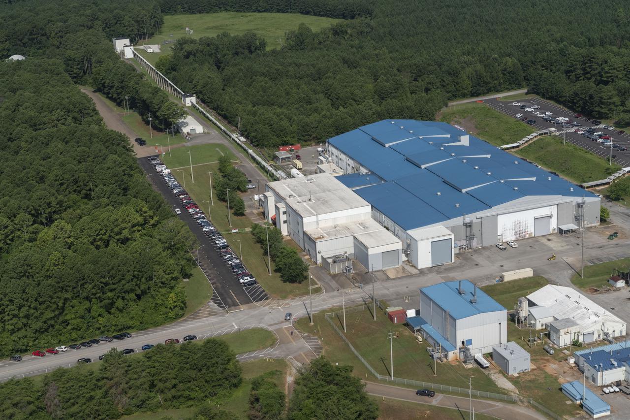 Aerial photograph of MSFC buildings  4718 and 4708