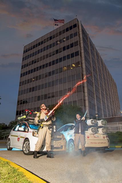NASA image: Ghostbuster and Star Wars Themed Cars at Marshall Space Flight C