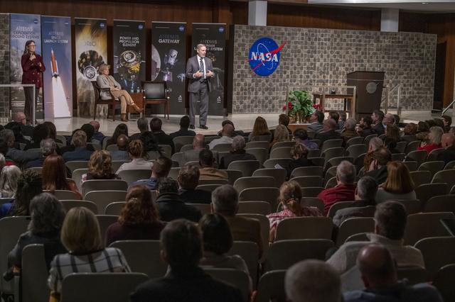 NASA image: Associate Administrator Douglas Loverro Participates in the Hanging of the ISS Flag