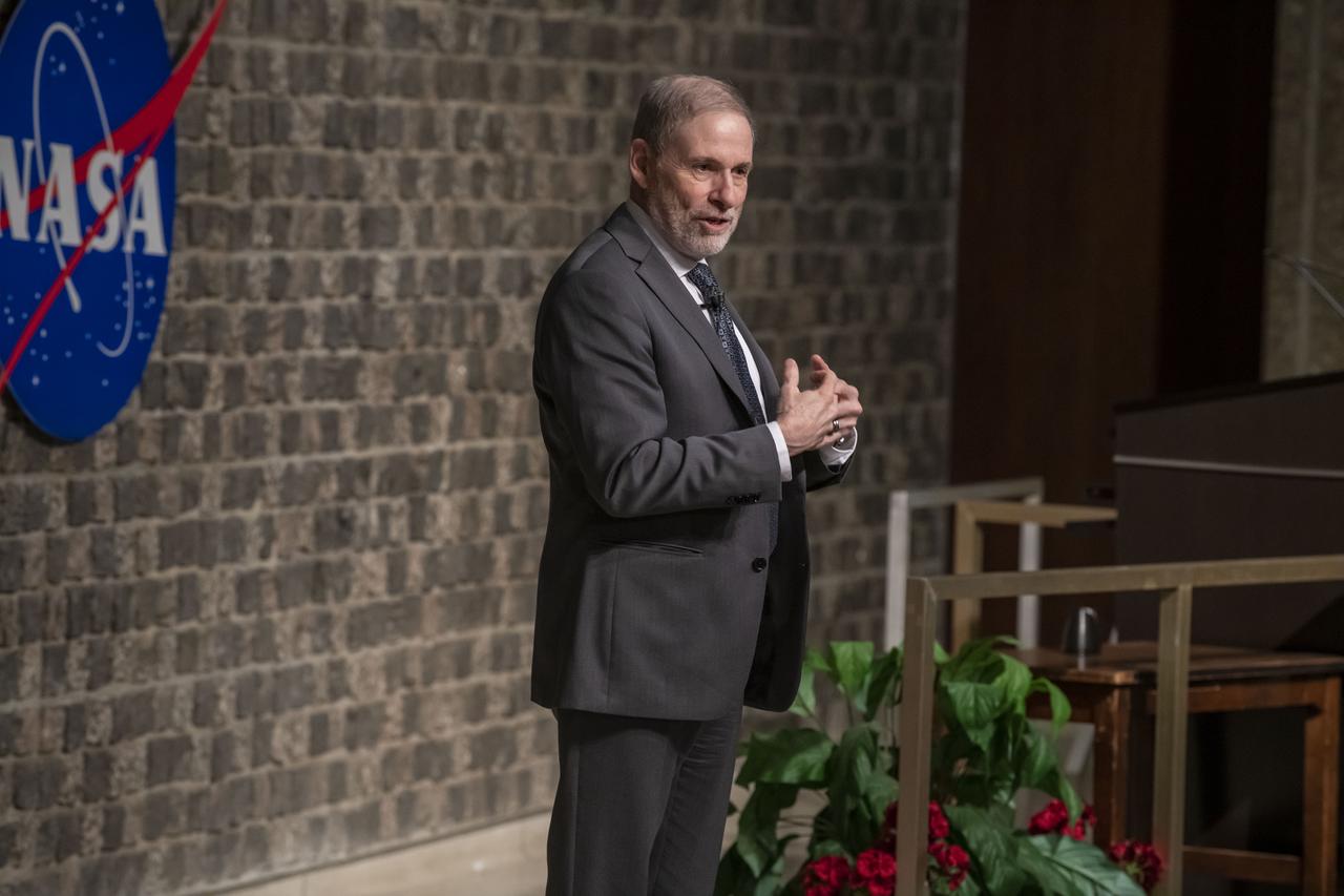 Douglas Loverro, NASA Associate Administrator for the Human Exploration and Operations Mission Directorate, and Marshall Center Director Jody Singer participate in a Town Hall with Marshall Space Flight Center employees