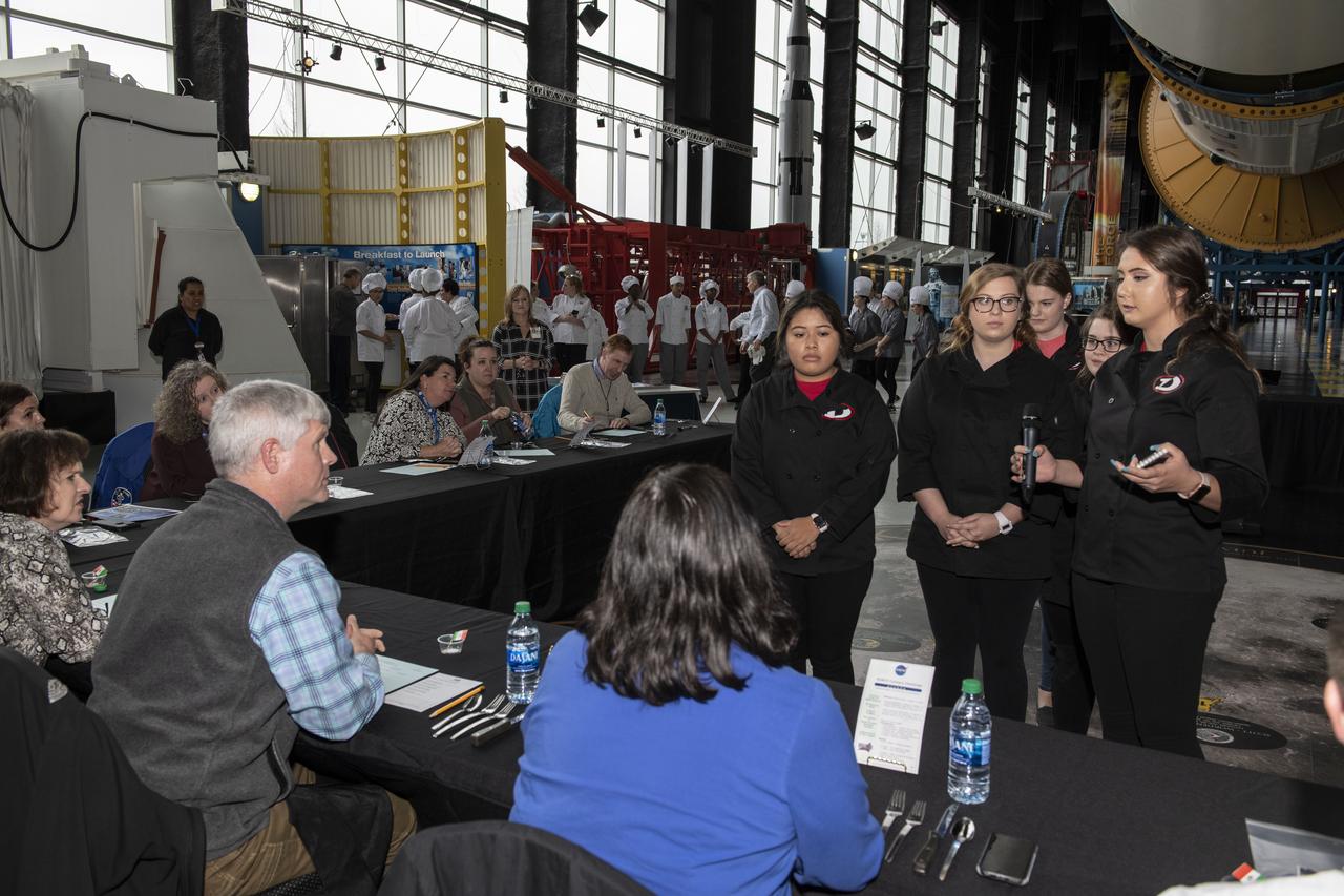 HUNCH (High School Students United with NASA to Create Hardware) students came together at the U.Sl Space and Rocket Center (USSRC) in a competition to create recipes for food to feed astronauts in space. Six teams from North Alabama and George participated. The winner will compete with students from competitions at other NASA centers later at the Johnson Space Flight Center.
