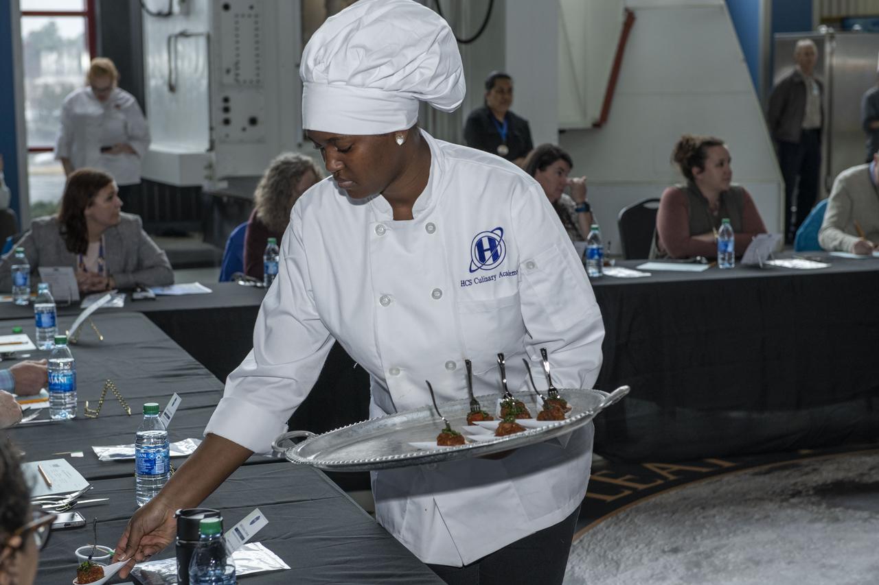 HUNCH (High School Students United with NASA to Create Hardware) students came together at the U.Sl Space and Rocket Center (USSRC) in a competition to create recipes for food to feed astronauts in space. Six teams from North Alabama and George participated. The winner will compete with students from competitions at other NASA centers later at the Johnson Space Flight Center.