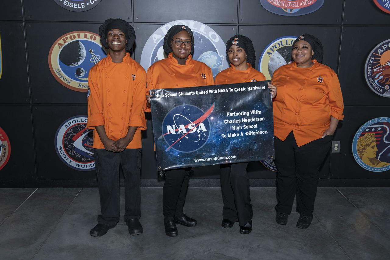 HUNCH (High School Students United with NASA to Create Hardware) students came together at the U.Sl Space and Rocket Center (USSRC) in a competition to create recipes for food to feed astronauts in space. Six teams from North Alabama and George participated. The winner will compete with students from competitions at other NASA centers later at the Johnson Space Flight Center.