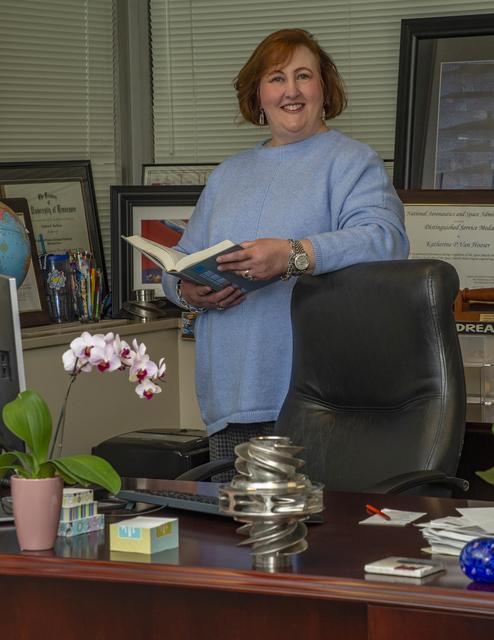 NASA image: Katherine Van Hooser, MSFC Chief Engineer, in her office, for Marshall Star “Take 5” series.