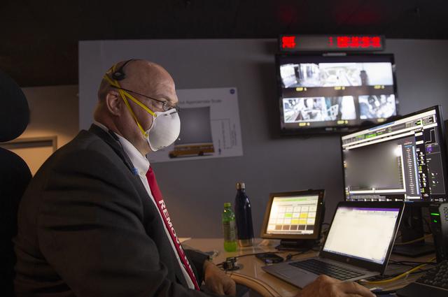 NASA image:  Paul Crawford and Teams at NASA’s Marshall Space Flight Center help monitor launch conditions for the Demo-2 mission from the Huntsville Operations Support Center, HOSC.