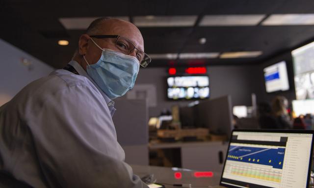 NASA image: Steve Gaddis and Teams at NASA’s Marshall Space Flight Center help monitor launch conditions for the Demo-2 mission from the Huntsville Operations Support Center, HOSC.