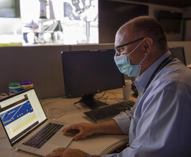 Steve Gaddis and teams at NASA’s Marshall Space Flight Center help monitor launch conditions for the Demo-2 mission from the Huntsville Operations Support Center, HOSC.