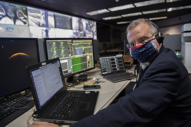NASA image: Ken Schrock and teams at NASA’s Marshall Space Flight Center help monitor launch conditions for the Demo-2 mission from the Huntsville Operations Support Center, HOSC.