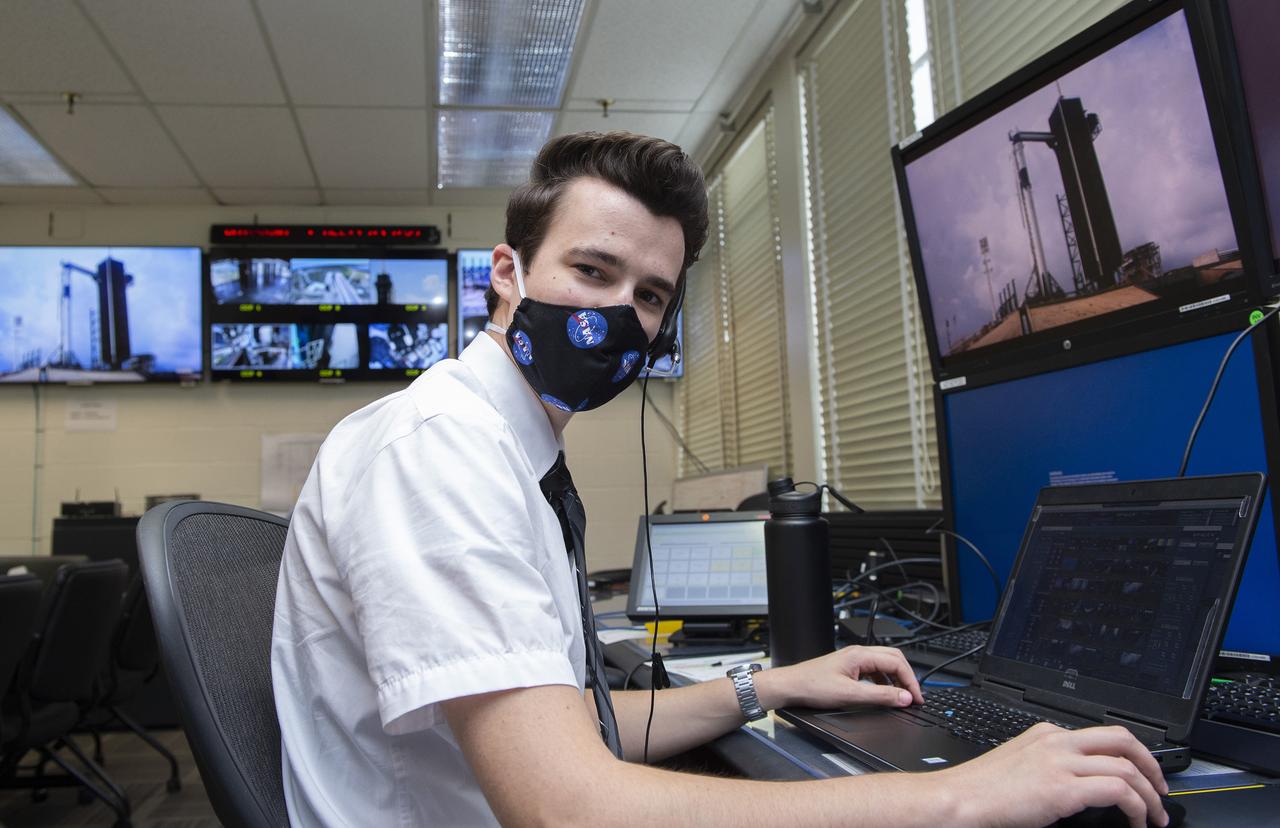 Stewart Whaley and teams at NASA’s Marshall Space Flight Center help monitor launch conditions for the Demo-2 mission from the Huntsville Operations Support Center, HOSC.