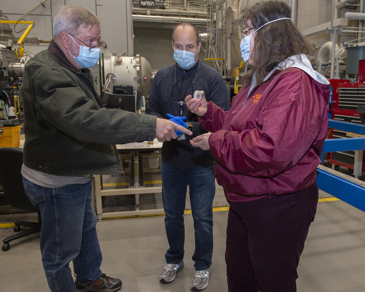 NEA (Near Earth Asteroid) Scout Hot Box â€“ Repress Chamber V-15 and removal of Optical Witness Samples, (OWS), for analysis   