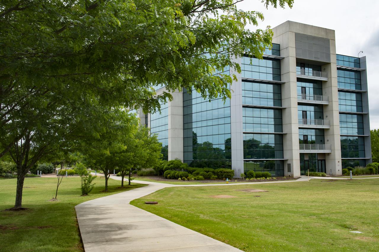 Pictured is the north end of Building 4600 on Marshall Space Flight Center campus.