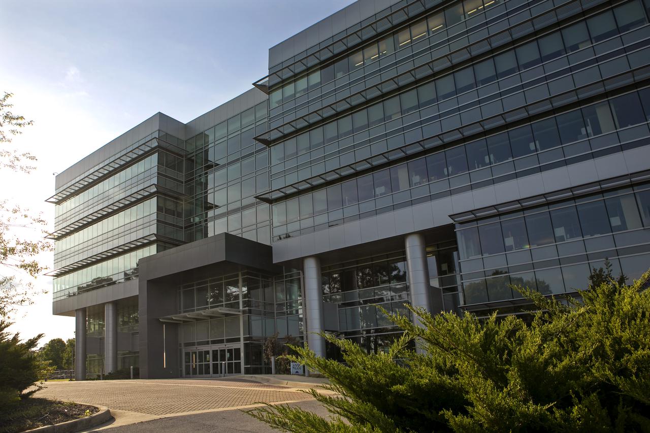 Building 4220 on the campus of Marshall Space Flight Center is home to NASA’s Space Launch System Program.