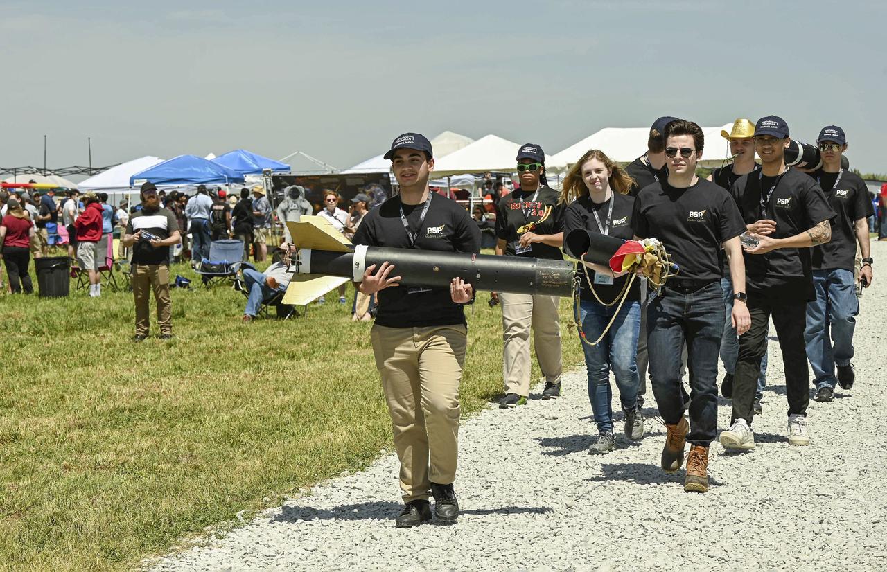 Following two years of virtual events, high school and college teams from across the country return to Bragg Farms in Toney, Alabama, to compete in NASAÕs Student Launch rocketry competition April 23.