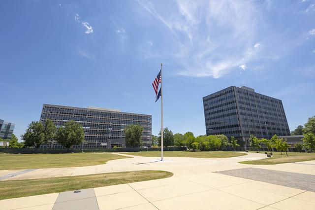 NASA image: Pre demolition photos of NASA MSFC building 4201 from the roof o