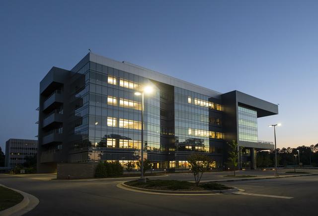 NASA image: NASA Marshall Space Flight Center campus buildings during demoli