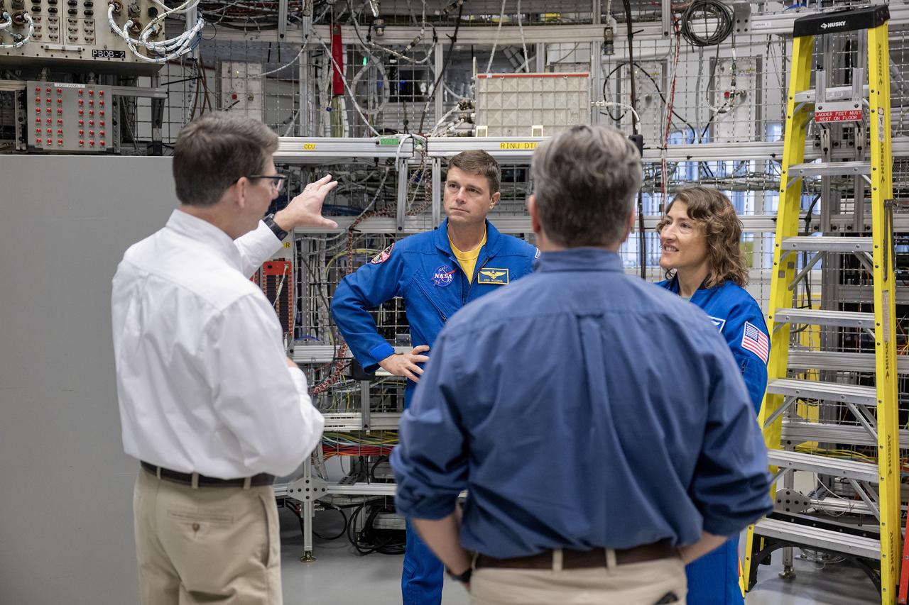 These photos show highlights from Artemis II NASA astronauts Victor Glover, Reid Wiseman, and Christina Koch of NASA and CSA (Canadian Space Agency) astronaut Jeremy Hansen visit to NASA’s Marshall Space Flight Center in Huntsville, Alabama, Nov. 27. The crew met and spoke to employees and viewed facilities for SLS (Space Launch System) rocket. All four astronauts signed the Orion stage adapter (OSA), a small ring structure that connects SLS to NASA’s Orion spacecraft, that will be used for Artemis II. Koch and Wiseman also visited the Systems Integration Lab, where SLS flight software testing is conducted. The four astronauts will launch atop SLS inside Orion to venture around the Moon on Artemis II, the first crewed flight for Artemis.