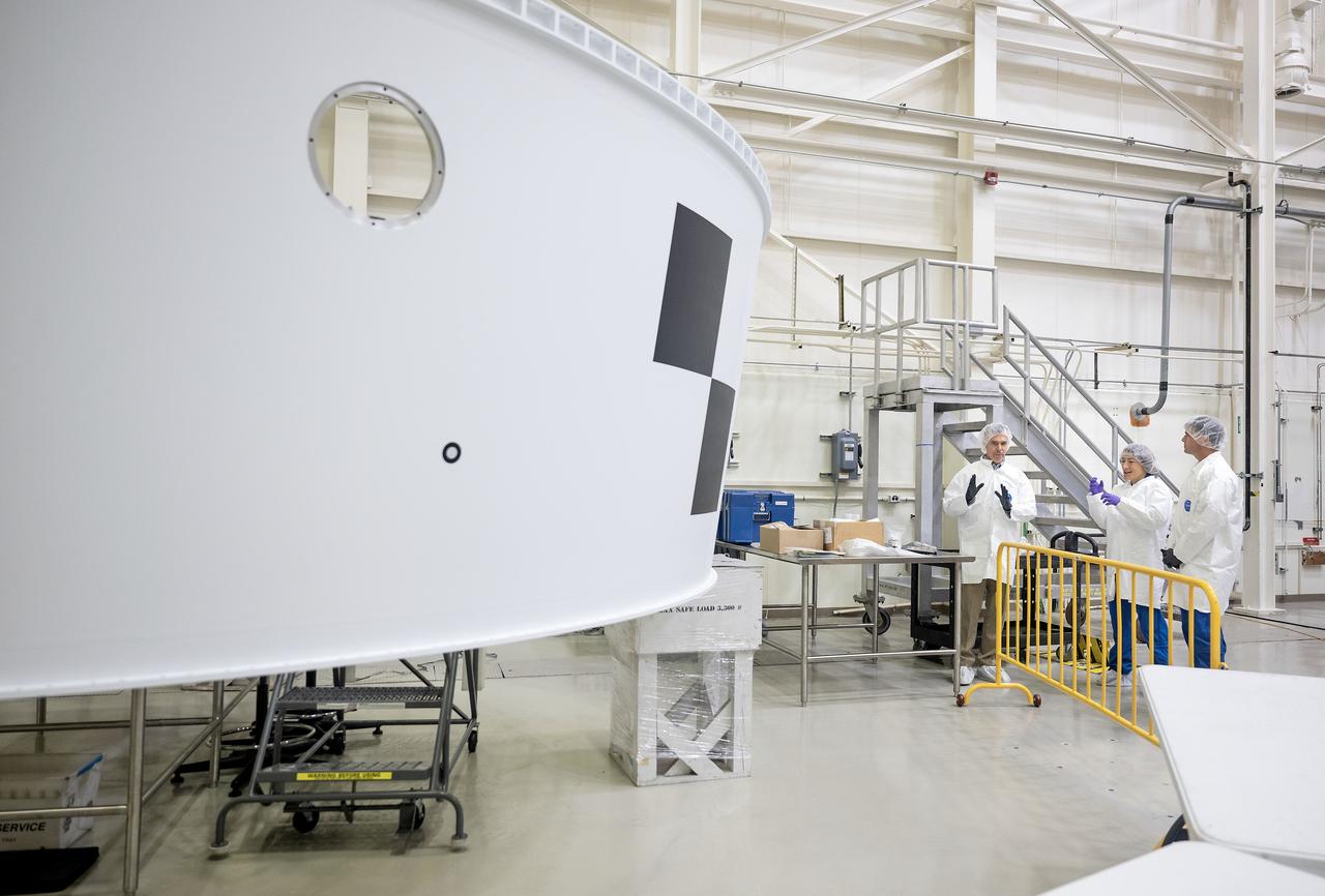 These photos show highlights from Artemis II NASA astronauts Victor Glover, Reid Wiseman, and Christina Koch of NASA and CSA (Canadian Space Agency) astronaut Jeremy Hansen visit to NASA’s Marshall Space Flight Center in Huntsville, Alabama, Nov. 27. The crew met and spoke to employees and viewed facilities for SLS (Space Launch System) rocket. All four astronauts signed the Orion stage adapter (OSA), a small ring structure that connects SLS to NASA’s Orion spacecraft, that will be used for Artemis II. Koch and Wiseman also visited the Systems Integration Lab, where SLS flight software testing is conducted. The four astronauts will launch atop SLS inside Orion to venture around the Moon on Artemis II, the first crewed flight for Artemis.