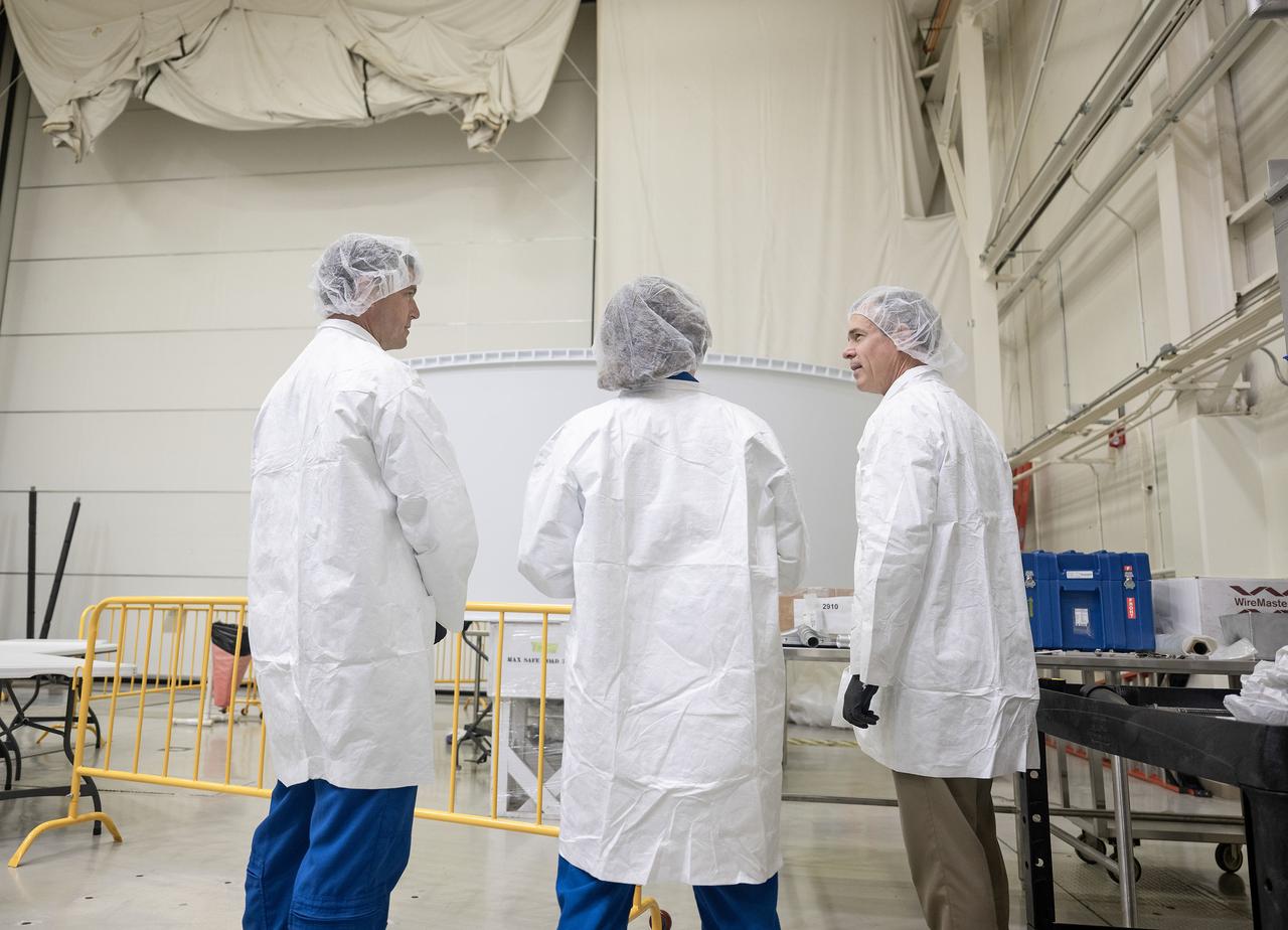 These photos show highlights from Artemis II NASA astronauts Victor Glover, Reid Wiseman, and Christina Koch of NASA and CSA (Canadian Space Agency) astronaut Jeremy Hansen visit to NASA’s Marshall Space Flight Center in Huntsville, Alabama, Nov. 27. The crew met and spoke to employees and viewed facilities for SLS (Space Launch System) rocket. All four astronauts signed the Orion stage adapter (OSA), a small ring structure that connects SLS to NASA’s Orion spacecraft, that will be used for Artemis II. Koch and Wiseman also visited the Systems Integration Lab, where SLS flight software testing is conducted. The four astronauts will launch atop SLS inside Orion to venture around the Moon on Artemis II, the first crewed flight for Artemis.