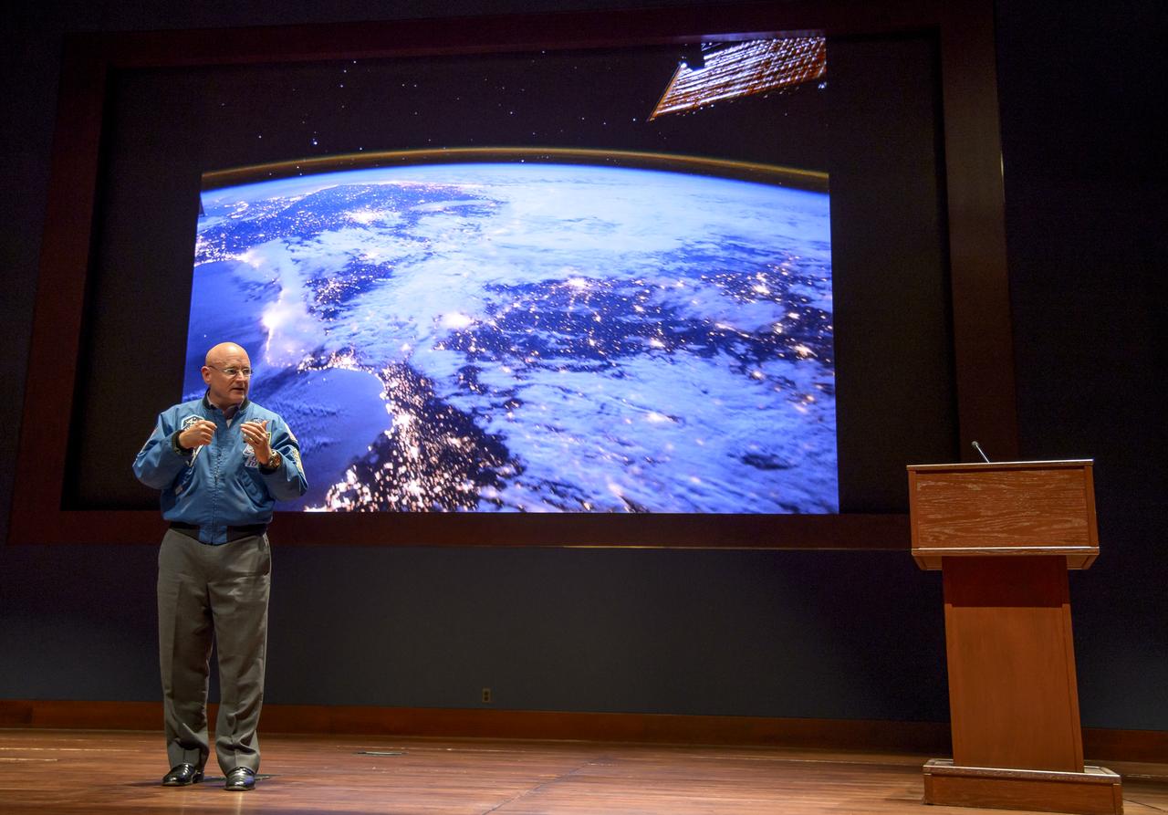 Former NASA astronaut Scott Kelly speaks during an event  at the United States Capitol Visitor Center, Wednesday, May 25, 2016, in Washington. Photo Credit: (NASA/Bill Ingalls)