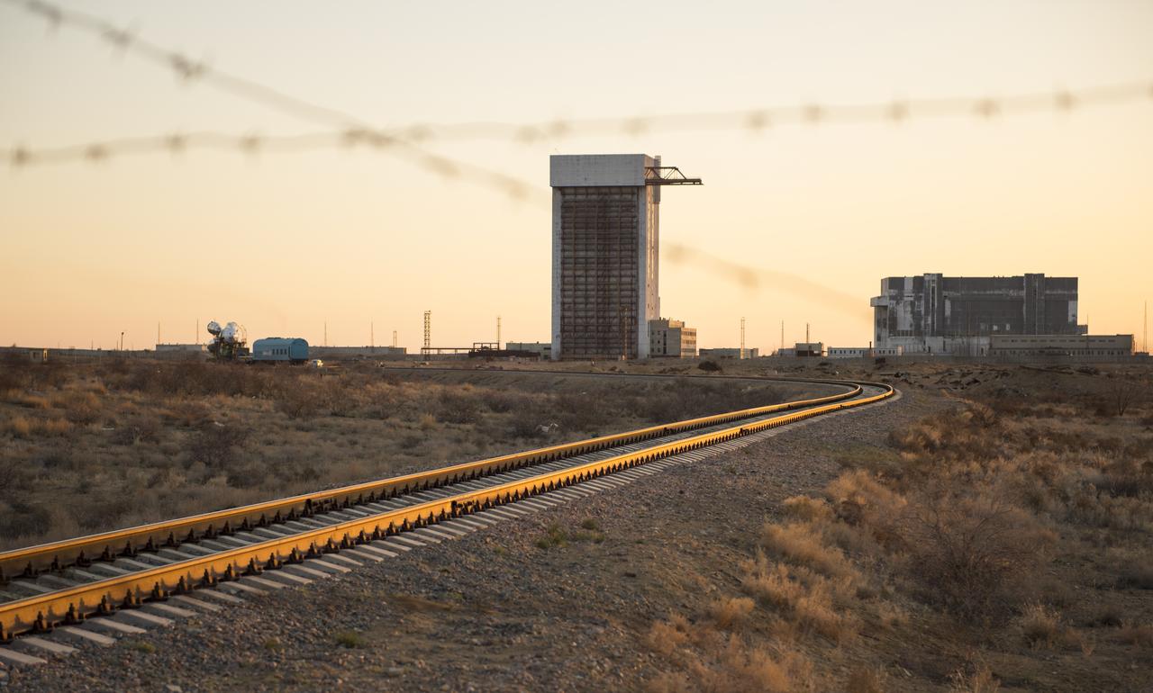 The Soyuz MS-04 spacecraft is rolled out to the launch pad by train on Monday, April 17, 2017 at the Baikonur Cosmodrome in Kazakhstan. Launch of the Soyuz rocket is scheduled for April 20 and will carry Expedition 51 Soyuz Commander Fyodor Yurchikhin of Roscosmos and Flight Engineer Jack Fischer of NASA into orbit to begin their four and a half month mission on the International Space Station.Photo Credit: (NASA/Aubrey Gemignani)