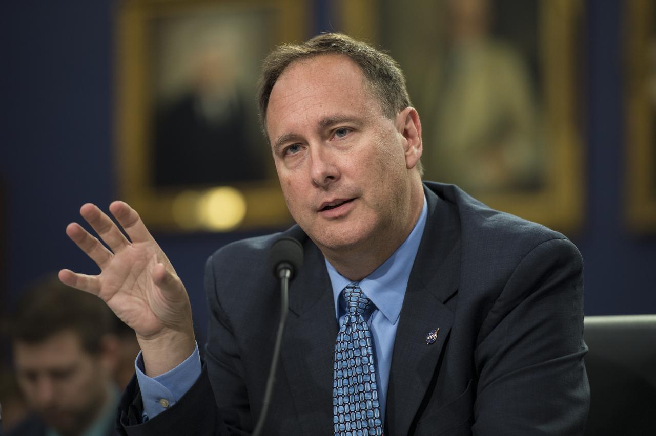 Acting NASA Administrator Robert Lightfoot testifies during a House Subcommittee on Commerce, Justice, Science, and Related Agencies hearing to review the Fiscal Year 2018 budget request for the National Aeronautics and Space Administration, Thursday, June 8, 2017 at the Rayburn House Office Building in Washington. Photo Credit: (NASA/Aubrey Gemignani)