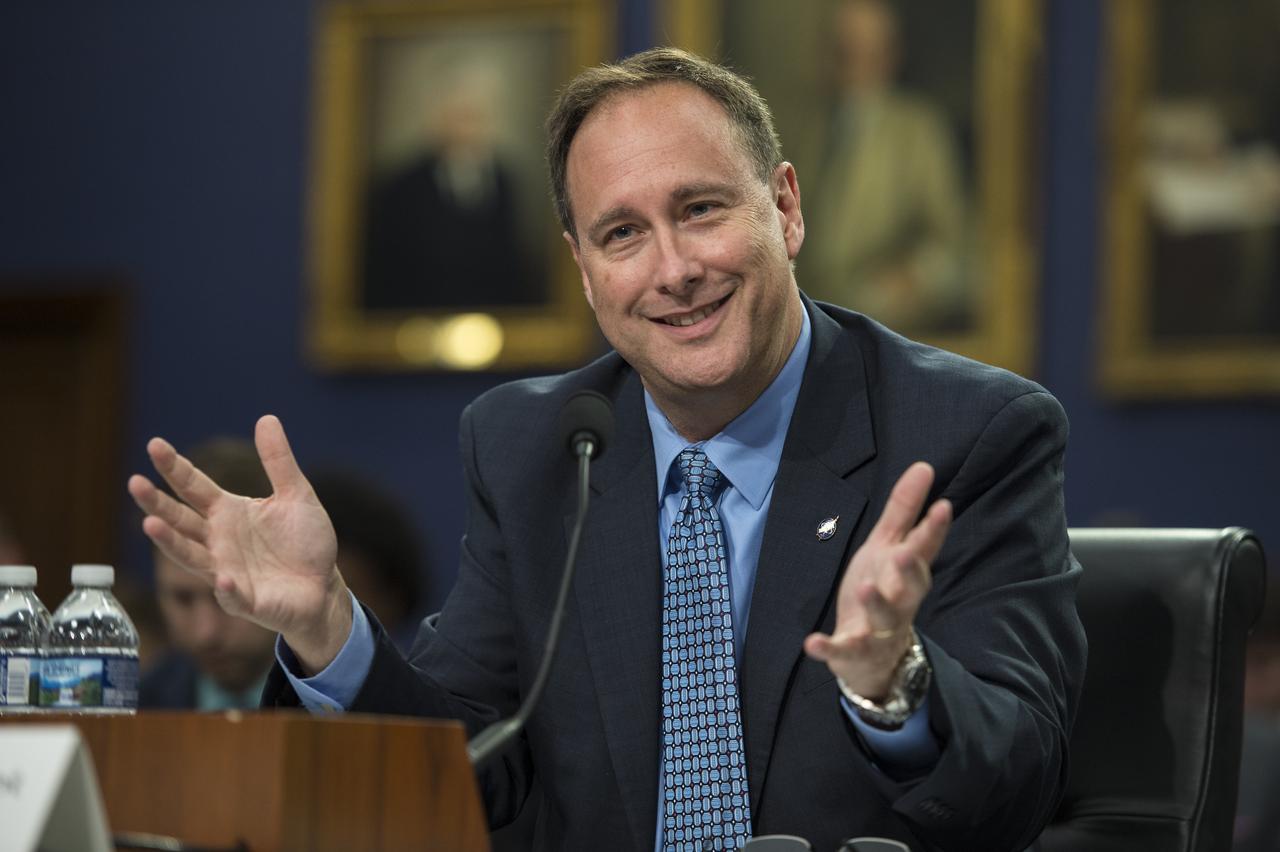 Acting NASA Administrator Robert Lightfoot testifies during a House Subcommittee on Commerce, Justice, Science, and Related Agencies hearing to review the Fiscal Year 2018 budget request for the National Aeronautics and Space Administration, Thursday, June 8, 2017 at the Rayburn House Office Building in Washington. Photo Credit: (NASA/Aubrey Gemignani)