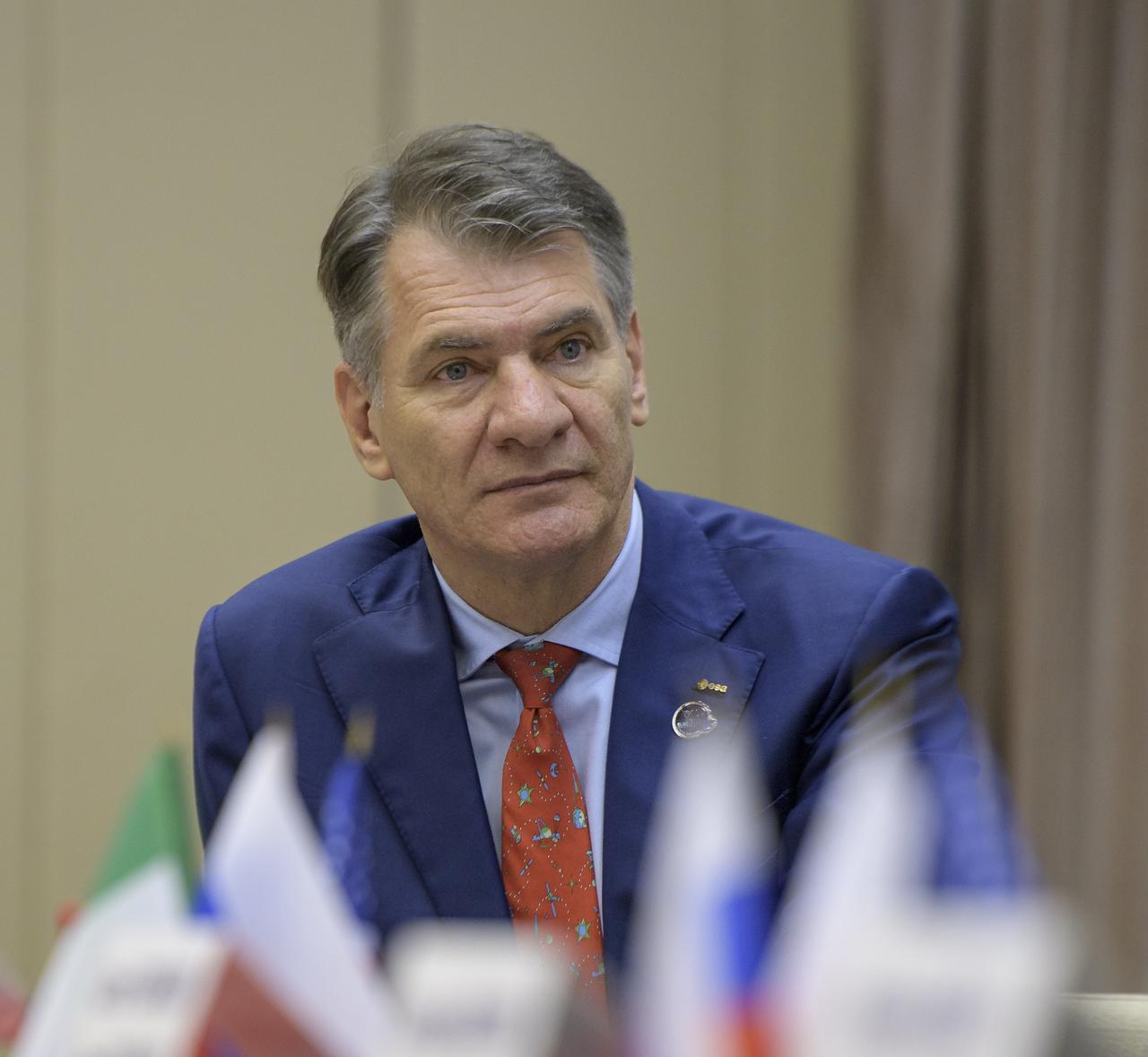 Expedition 52 flight engineer Paolo Nespoli of ESA is seen during a crew press conference at the Gagarin Cosmonaut Training Center (GCTC), Monday, July 10, 2017 in Star City, Russia. Photo Credit: (NASA/Bill Ingalls)