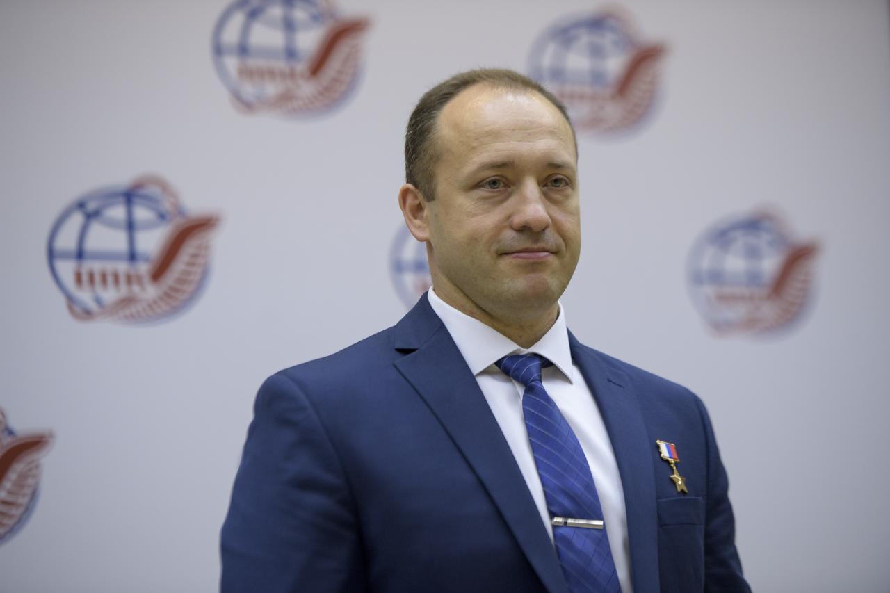 Expedition 52 backup crew member Alexander Misurkin of Roscosmos is seen during a crew press conference at the Gagarin Cosmonaut Training Center (GCTC), Monday, July 10, 2017 in Star City, Russia. Photo Credit: (NASA/Bill Ingalls)