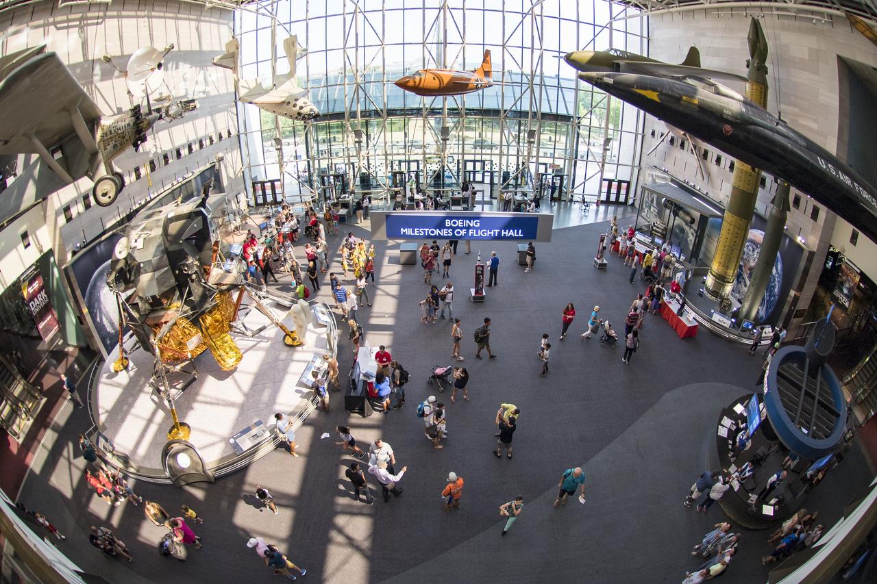 Visitors explore Smithsonian Institution’s National Air and Space Museum’s Mars Day, an annual event celebrating the Red Planet with exhibits, speakers, and educational activities, Friday, July 21, 2017 in Washington. Photo Credit: (NASA/Aubrey Gemignani)