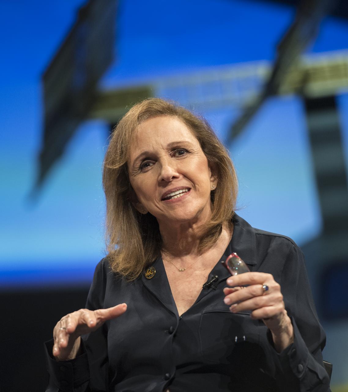 Ann Druyan, writer/producer and golden record visionary, speaks at an event to celebrate the 40th Anniversary of the launch of the Voyager 1 and 2 missions, Tuesday, September 5, 2017 at Smithsonian's National Air and Space Museum in Washington. Voyager 1 was launched September 5, 1977, with a mission to study Jupiter and Saturn, but now the twin Voyager spacecrafts are on a journey into interstellar space to search for the heliopause, a region never reached by any other spacecraft. Photo Credit: (NASA/Aubrey