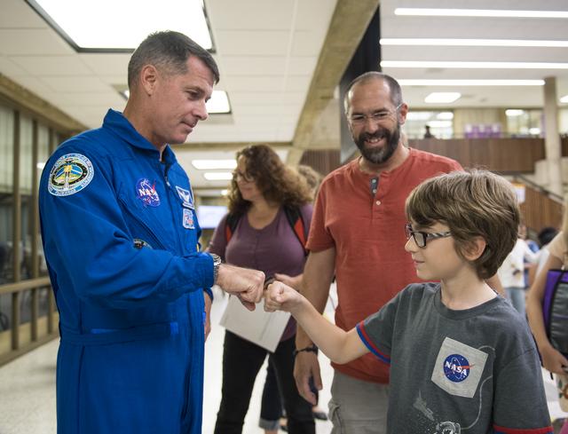 NASA image: Astronaut Shane Kimbrough at Arlington Career Center