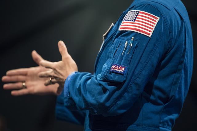 NASA image: Astronaut Jack Fischer at Air and Space Museum