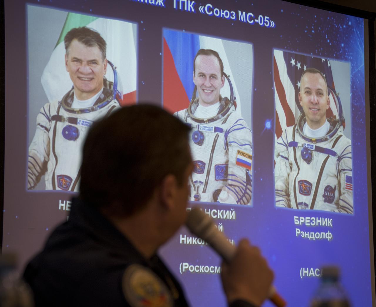 NASA, ESA (European Space Agency), Roscosmos, along with Russian Search and Recovery Forces, meet to discuss the readiness for the landing of Expedition 53 Commander Randy Bresnik of NASA and Flight Engineers Paolo Nespoli of ESA (European Space Agency) and Sergey Ryazanskiy of the Russian space agency Roscosmos Tuesday, Dec. 12, 2017. Bresnik, Nespoli and Ryazanskiy are returning after 139 days in space where they served as members of the Expedition 52 and 53 crews onboard the International Space Station. Photo Credit: (NASA/Bill Ingalls)