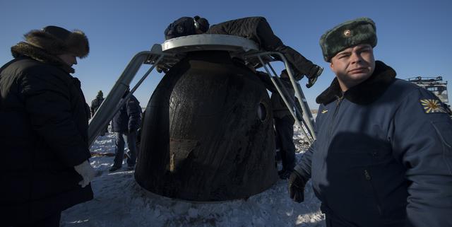 NASA image: Expedition 53 Soyuz MS-05 Landing