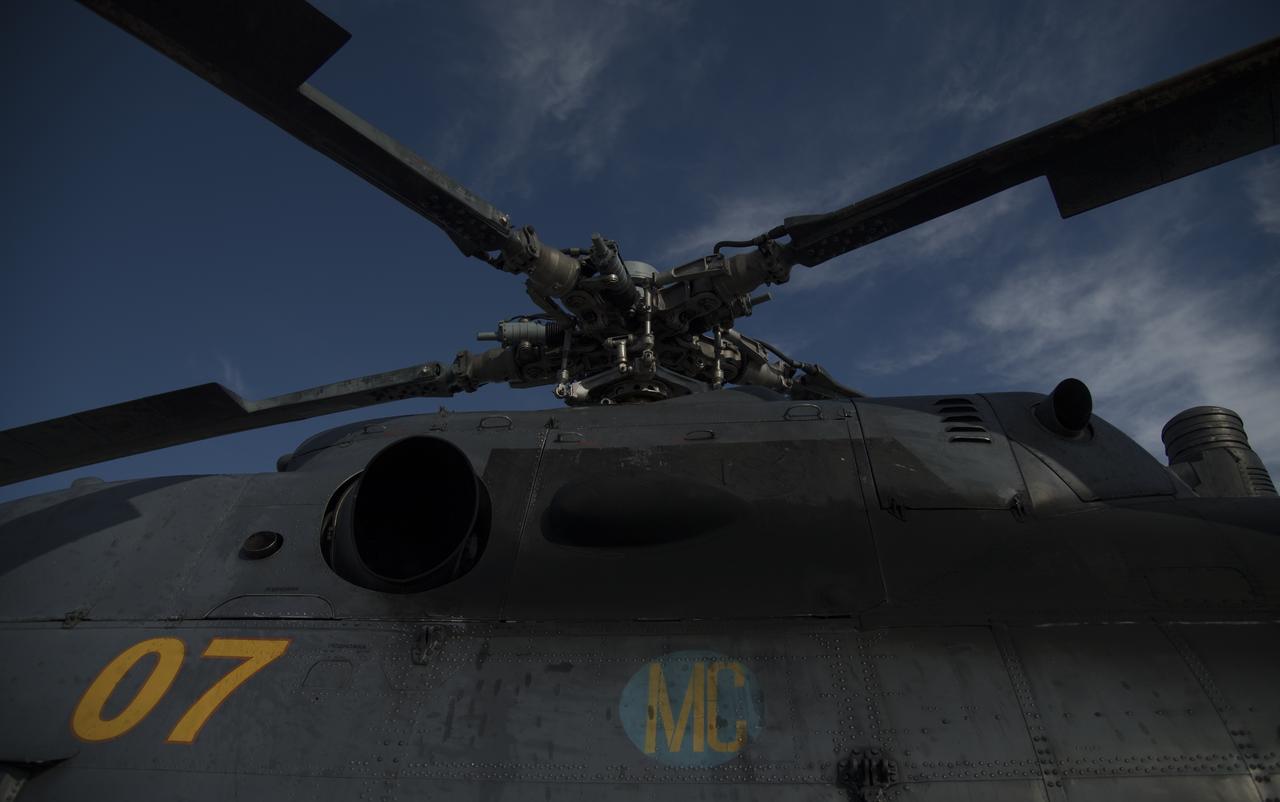 Russian Search and Rescue teams deploy on MI-8 helicopters from Karaganda to Zhezkazgan, Kazakhstan to prepare for the Soyuz MS-06 landing with Expedition 54 crew members Joe Acaba and Mark Vande Hei of NASA and cosmonaut Alexander Misurkin, Monday, Feb. 26, 2018. Acaba, Vande Hei, and Misurkin are returning after 168 days in space where they served as members of the Expedition 53 and 54 crews onboard the International Space Station. Photo Credit: (NASA/Bill Ingalls)