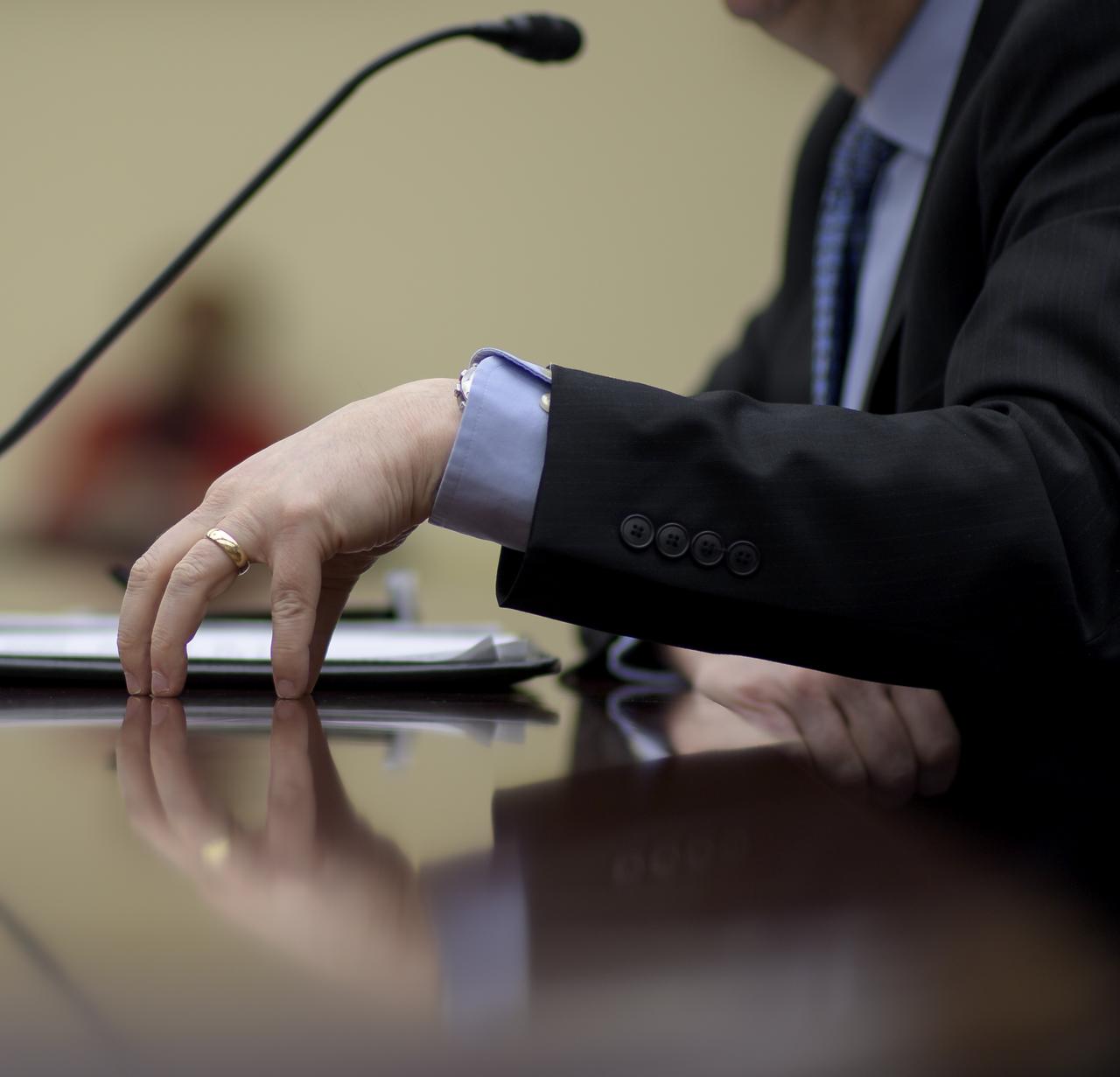 Acting NASA Administrator Robert Lightfoot testifies during a House Committee on Science, Space, and Technology, Subcommittee on Space, hearing overview of the NASA Budget for Fiscal Year 2019, Wednesday, March 7, 2018, at the Rayburn House Office Building in Washington. Photo Credit: (NASA/Bill Ingalls)