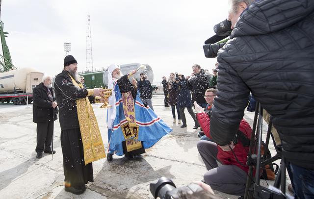 NASA image: Expedition 55 Soyuz Blessing