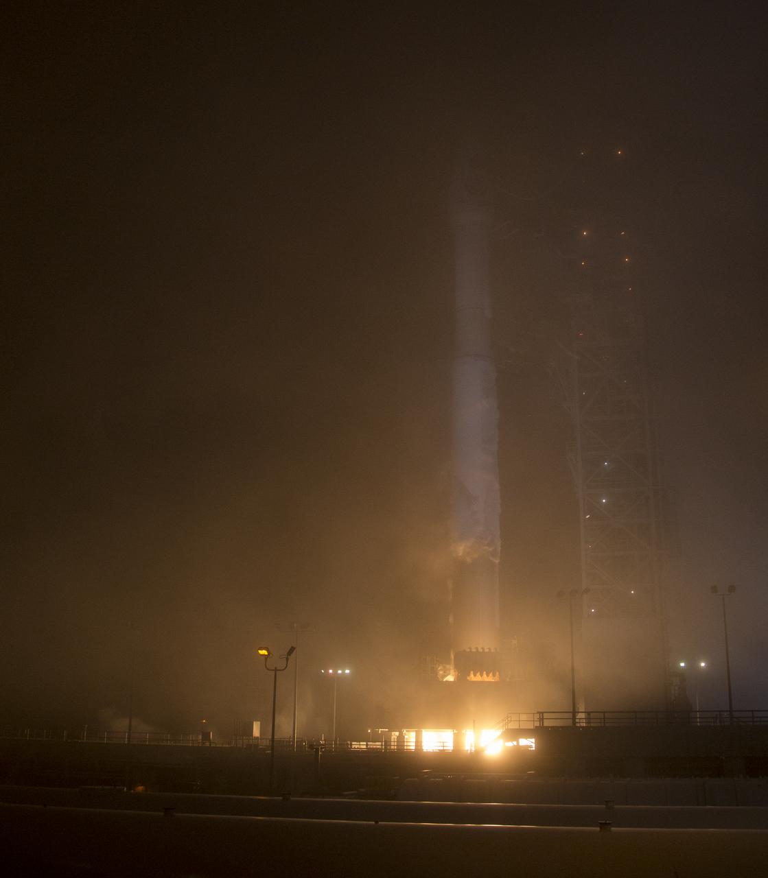 The NASA InSight spacecraft launches onboard a United Launch Alliance Atlas-V rocket, Saturday, May 5, 2018, from Vandenberg Air Force Base in California. InSight, short for Interior Exploration using Seismic Investigations, Geodesy and Heat Transport, is a Mars lander designed to study the "inner space" of Mars: its crust, mantle, and core. Photo Credit: (NASA/Bill Ingalls)
