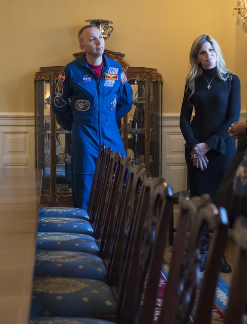 NASA image: Astronauts Randy Bresnik and Paolo Nespoli Visit Marine Corps Ba