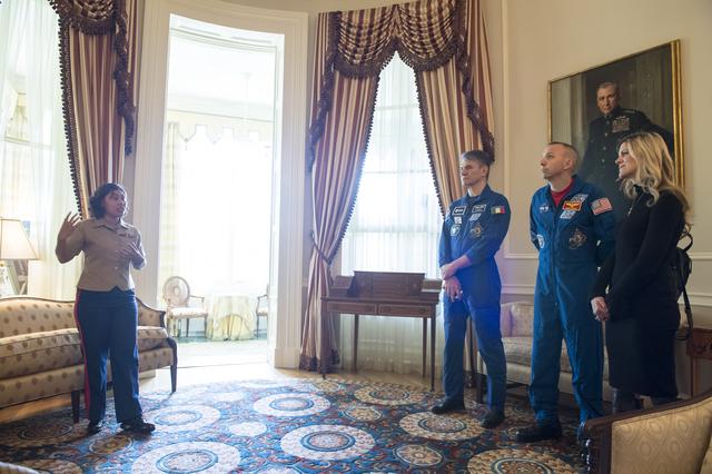 NASA image: Astronauts Randy Bresnik and Paolo Nespoli Visit Marine Corps Ba